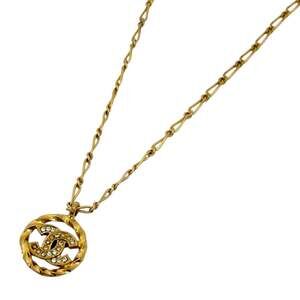 Chanel Cc Logo Round Pendant Necklace #244022C72B